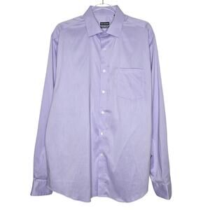 Van Heusen Lavendar Purple Long Sleeve Button Down Shirt Mens SZ LG Pastel